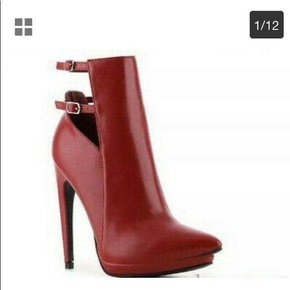 PENNY LOVES KENNY RED  HIGH HEEL BOOT - Picture 5 of 7